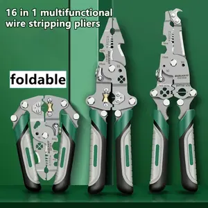 Stainless Steel Multi-Functional Wire Stripping Pliers – 5-in-1 Foldable Tool for Cutting, Crimping, Twisting & Gripping| Heavy-Duty Portable Electrician Pliers| Durable Metal Hand Tool for Electrical, Plumbing & DIY Repairs Cr-V Steel Impact Socket Adapt