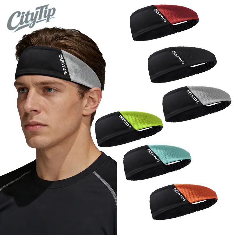 2 Pack Elastic Sports Headbands, Sweat Absorbing Athletic Headbands for Men & Women, Breathable Non Slip Running Headband for Gym, Basketball, Pickleball, Cycling, Yoga & Outdoor Training