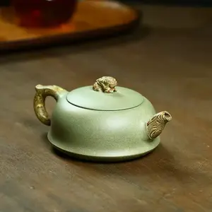 Yixing Handmade Clay Teapot, Authentic Column Base Design, Duyao Sand Twisted Mud Tea Pot, Premium Craftsmanship