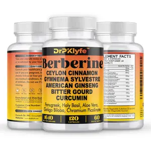 11-in-1 Berberine Complex with Ceylon Cinnamon, Gymnema & Ginseng. Supports blood sugar, heart health & metabolism. 120 Vegan Capsules – 60 Days Supply