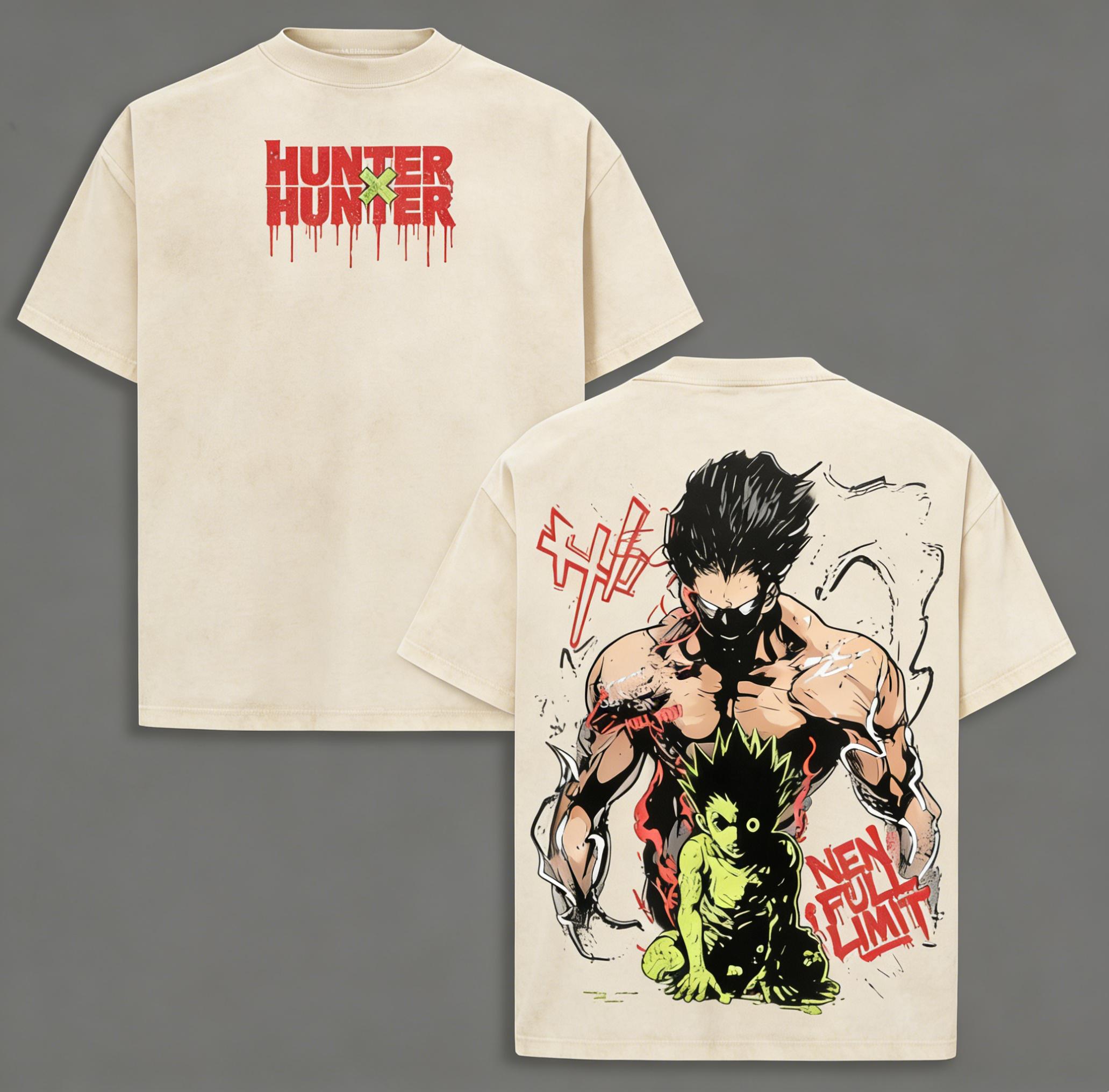 Gon Freecss T-Shirt Hunter x Hunter Graphic Anime Tee Oversized Acid Washed Soft Cotton Shirt Anime Streetwear Casual Menswear Unisex Summer Clothing Gift for Anime Fans，Hunter x Hunter anime merchandise funny graphic tee men’s trendy t-shirts deals