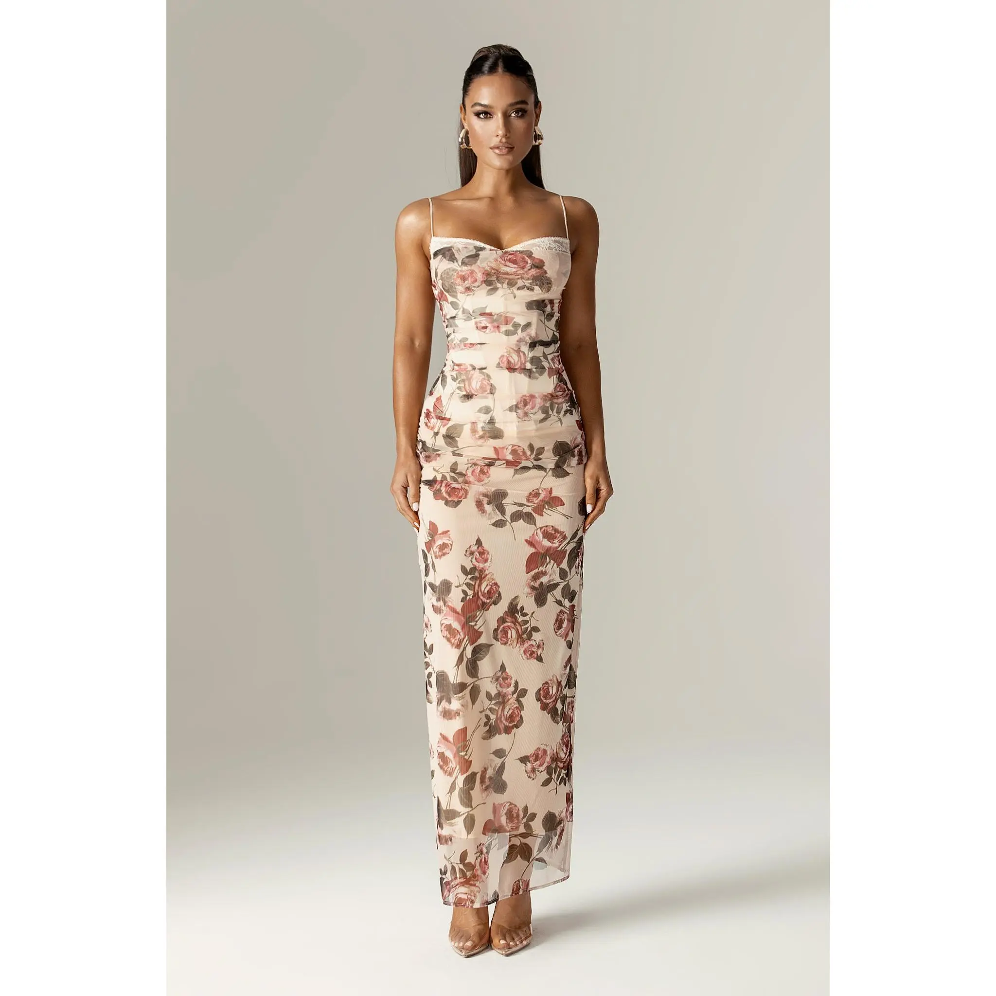 Evita Italian Rose Print Corset Maxi Dress - Rose Print | Sleeveless Bodycon Dress with Adjustable Straps, Evita Italian Rose Print Corset Maxi Dress - Rose Print | Sleeveless Bodycon Dress with Adjustable Straps,