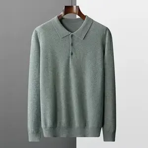 numun Men’s Cashmere Polo Sweater