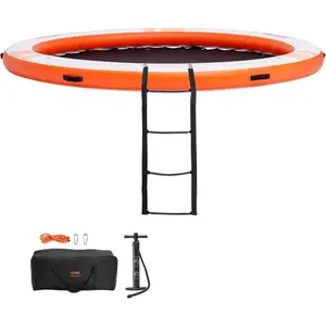 VEVOR Round Inflatable Floating Dock, 10 FT, Multi - People Water Platform, Floating Island Raft with Manual Pump for 5 Min Quick Inflate/Deflate, Fit Family Friends Party, for Lake Pool Beach OceanVEVOR Super Brand Day