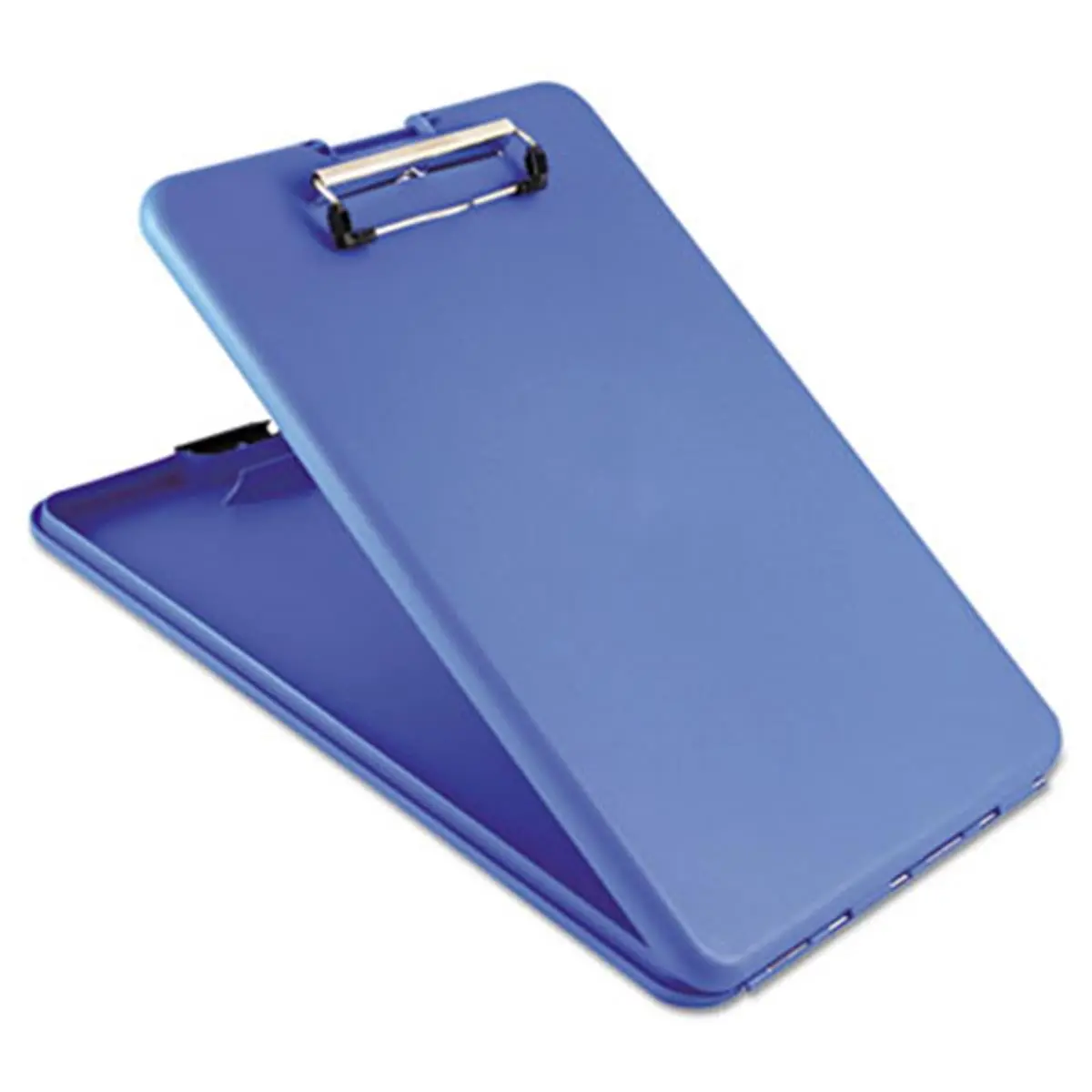 212 MAIN Saunders SlimMate Portable Storage Clipboard Folio - Unisex Polypropylene Office Filing Supply, 0.5in Clip, Snap Cover, 0.5in Capacity, Holds 8.5w x 12h Documents, Impact Protection, Low-Bulk Blue Office Organizer