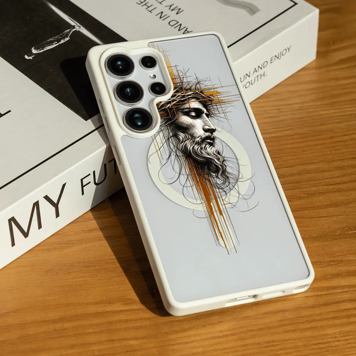 天狼 Sirius the Jaeger B2モニター用カバークロス Divine Jesus Thorn Cross Artistic Christian Phone Case for