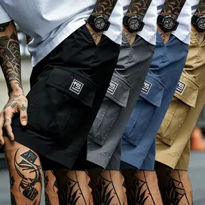 Men's Large Pocket Cargo Shorts with Multi Pockets, Utility Work Shorts for Men, Lightweight Breathable Casual Hiking Bottoms for Summer, Outdoor Activities & Daily Streetwear,summervibes