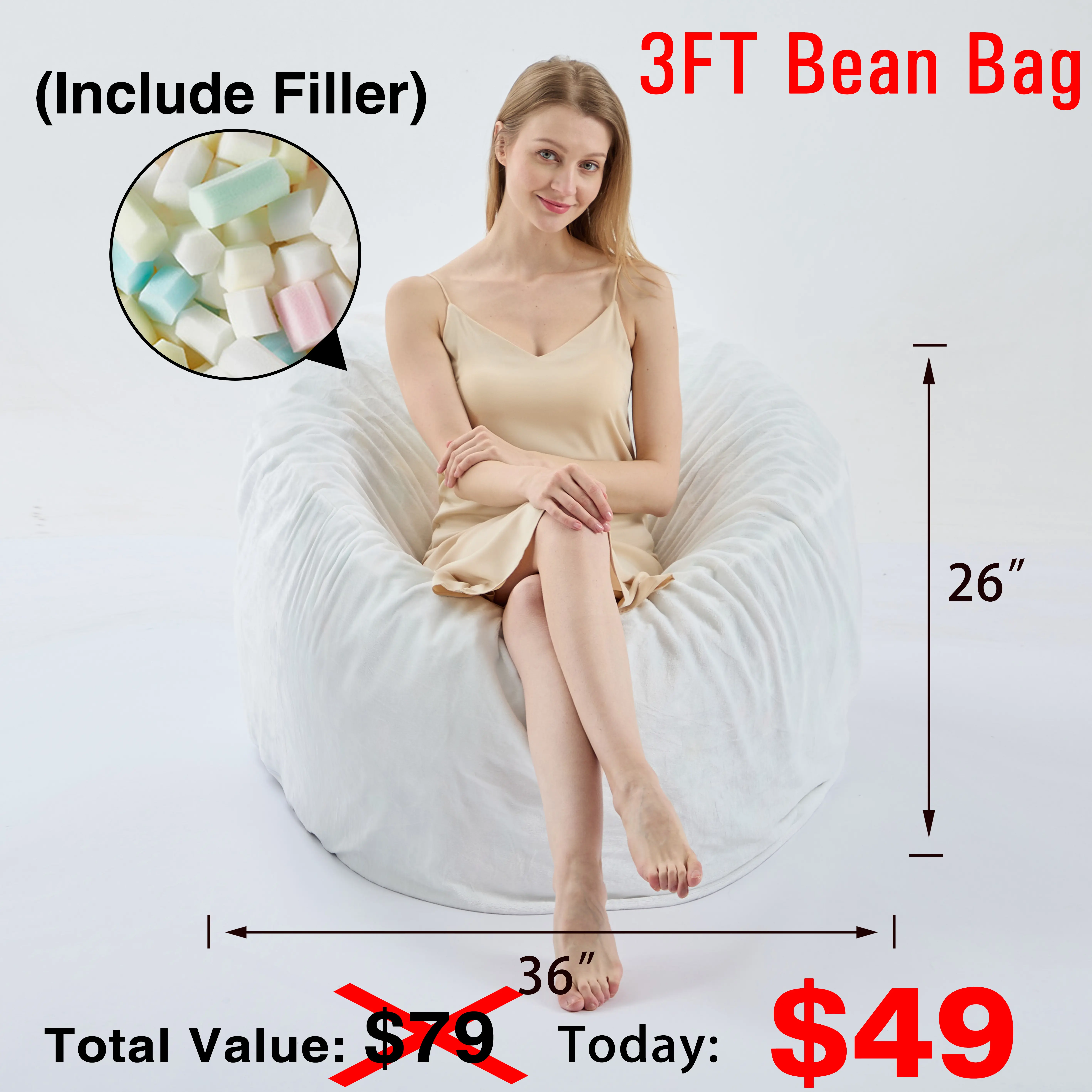 3FT White (Cover Filler)