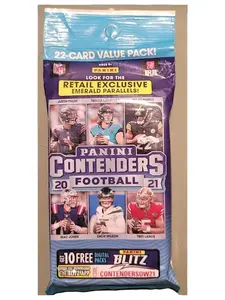 2021 Panini Contenders Football Jumbo Value Pack (Emerald Parallels!)