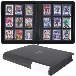 Top loader Binder - Holds 288+ Top Loaders for Cards, 9 Pocket Top Loader Binders with Sleeves for 3" x 4" Rigid Card Holders for Baseball, Football and other Sports Cards, Trading Card Toploaders