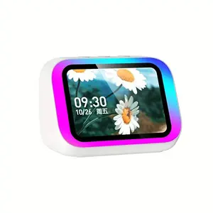 Portable Bluetooth speaker, smart clock,desktop electronic clock, bedside alarm clockhigh-fidelity stereo, high-resolution largescreen,time and weather display, hands-freecalling,adjustable dynamic RGB lighting, USBcharging