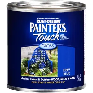 Rustoleum 224428T 1 Quart Deep Blue Painters Touch Gloss Multi Purpose Latex Pa