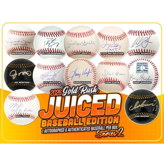 2026 Gold Rush Juiced Autographed Baseball Edition Series 2 Box
