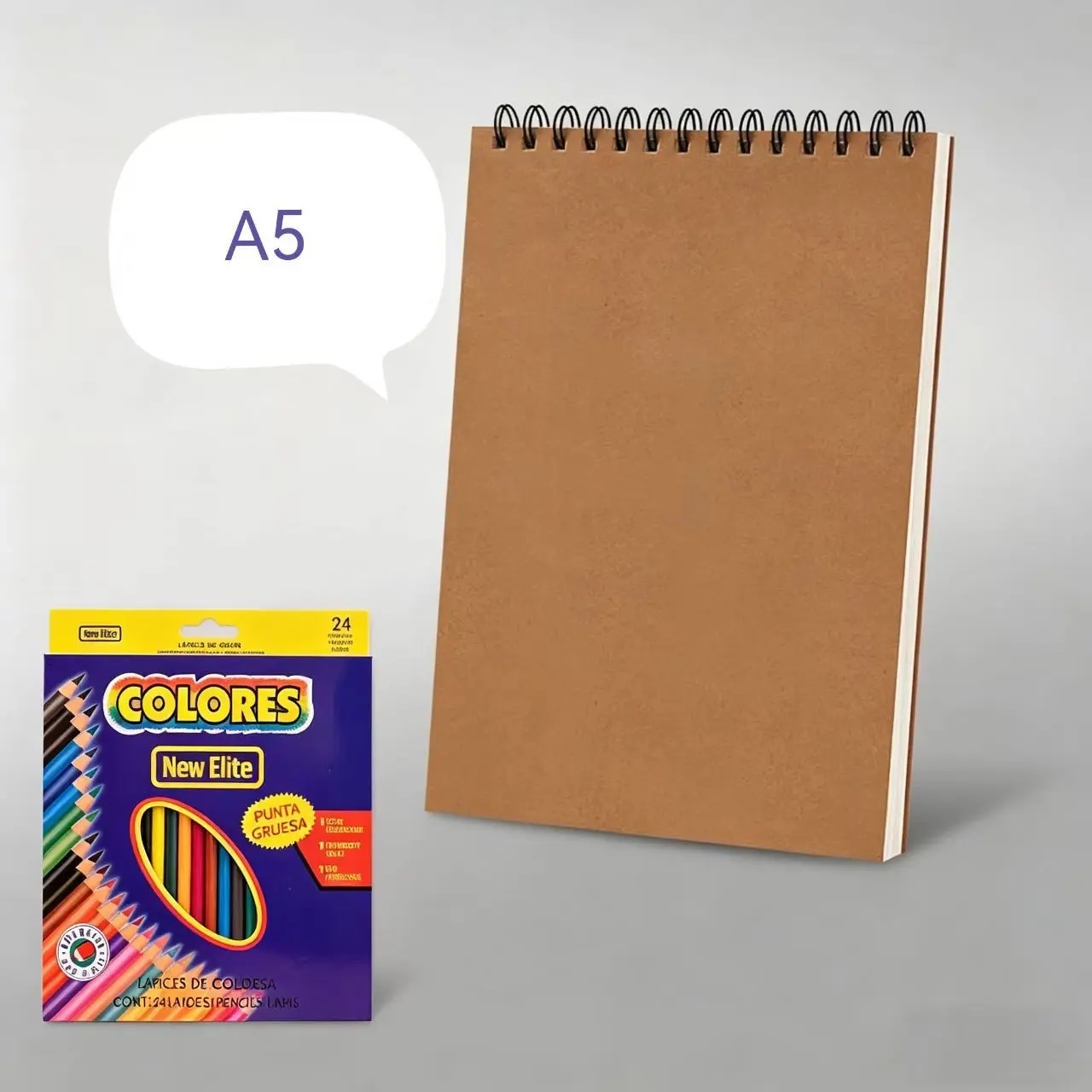 Portable Artist Sketchbook with 24 Colored Pencils, Acid-Free Paper, Ideal for Drawing, Sketching, Coloring, Perfect Gift for Artists