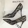 【Black Friday】Women's Lace Mesh Pointed-Toe Stiletto Pumps, Elegant Slip-On High-Heel Dress Shoes for Parties and Daily Wear, Footwear for Women