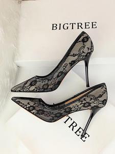women's mesh hollow contrast lace pointed toe stiletto heels, heels for women, fashion stylish elegant high heeled shoes for party, classy stiletto, formal heels, daily clothing decor for girl, perfect footwear for outfit matching