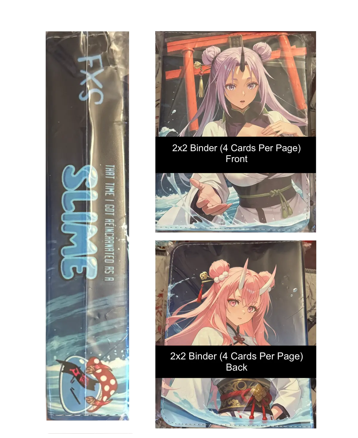 Binder] FXS Slime 2x2 Card Zipper closure with card pages included Shion  and Shuna - TikTok Shop