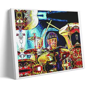 Neil-Peart of Rush Poster Posters Music Album Cover Posters Canvas Wall Art High-Resolution Vintage Band & Artist Prints for Room