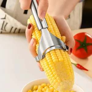 Upgraded Corn Thresher – Stainless Steel Cob Peeler with Sharp Blades – Easy to Use, Great for Meal Prep and Salads