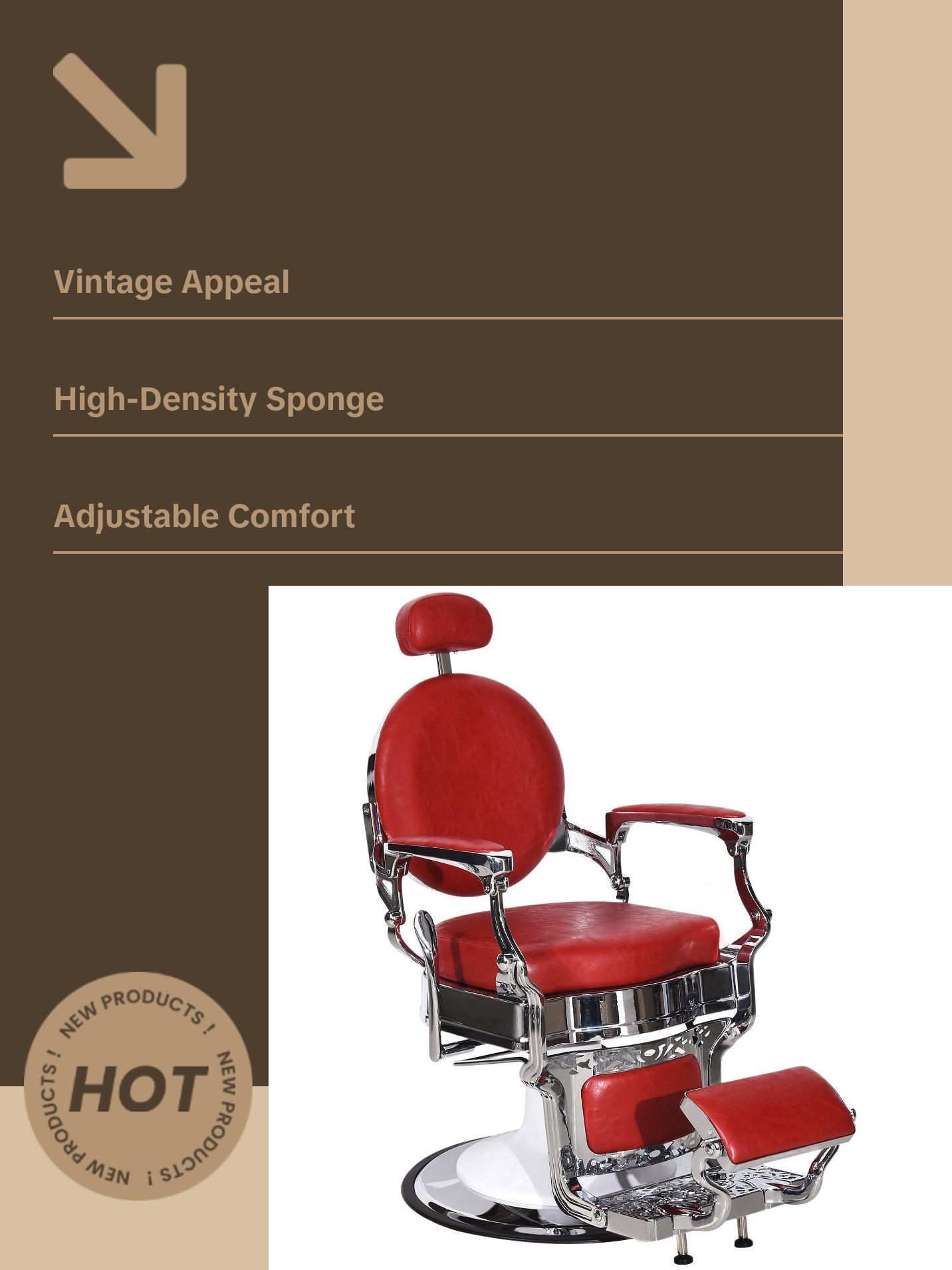 BarberPub Heavy Duty Barber Chair, All Purpose Reclining Hair Styling Salon Chair 3860