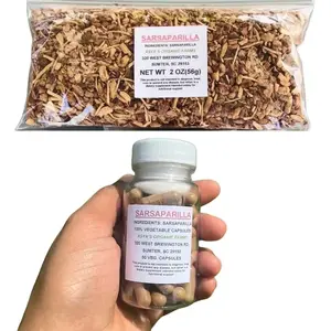 Organic Sarsaparilla 50 500mg Vegan Capsules + Tea 2oz