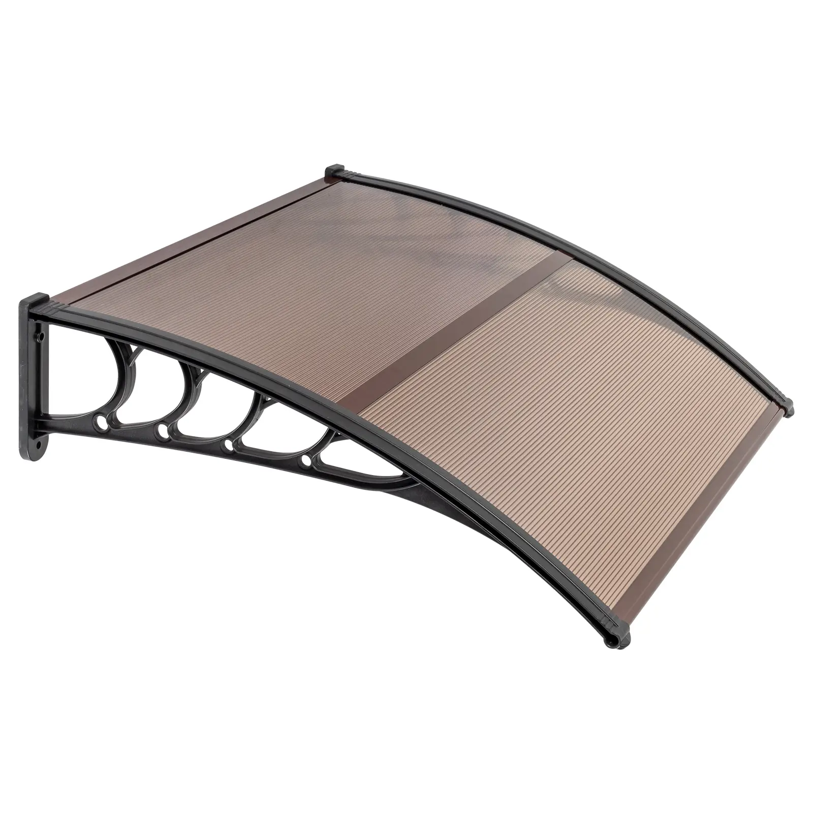 40"x 38" Polycarbonate Window Door Awning with Black Bracket Overhead Cover Front Door Outdoor Patio Canopy Sun Shetter,UV,Rain Snow Protection Hollow Sheet