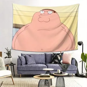 Peter Griffin Album Cover Tapestry - Soft Peach Beige Polyester Wall Hanging, Lightweight and Machine Washable Home Decor for Bedroom, Living Room,  No Power Required, Album Cover Wall Art 60X40 Decoration Gift