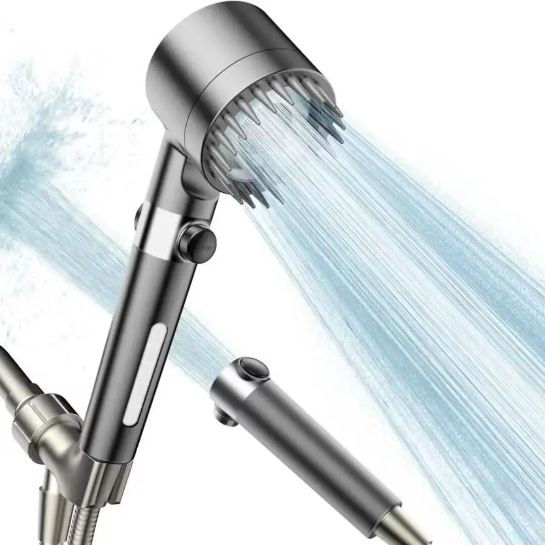 3 Modes Adjustable Pressure Shower Head, Handheld Shower Head with Hose & Holder, Bathroom Shower Equipment for Home Use, Men Gifts, Modern
