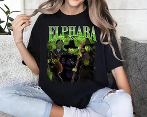 Wicked Elphaba The Wicked Shirt, Glinda The Good The Musical Shirt Cotton Fabric Fit Medium Top