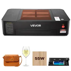 fathersdaygift  VEVOR 55W CO2 Laser Engraver, 20x 12 in, Desktop CO2 Laser Engraver and Cutter Machine with 16MP Camera, Water Pump, Rotary Axis, Compatible with LightBurn CorelDRAW RDWorks, for Wood Acrylic Glass