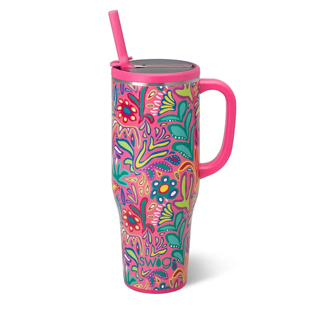 Flora Rosa Leakproof 40 oz Swig Mega Mug
