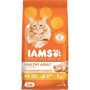 Adult Dry Cat Food with Chicken Complete and Balanced Daily Nutrition Healthy Cat Formula 7 Lb Bag
