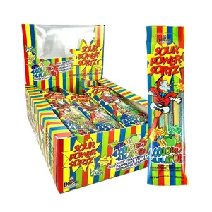 Sour Power Sortz 4 Flavor Straws – Assorted Sour Candy Straws (24 Pack)