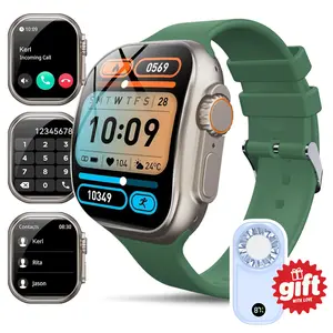 W&O Smart Watch 2.02" HD Screen with Wireless Calling 100+ Sports Modes IP67 Water Resistant Touch Control for iPhone & Android - Smartphone, Wristwatch