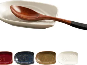 Ceramic Spoon Rest for Kitchen Counter 5.1 Inch Porcelain Spoon Holder Farmhouse Cooking and Coffee Spoon Rest for Stove Top (white)