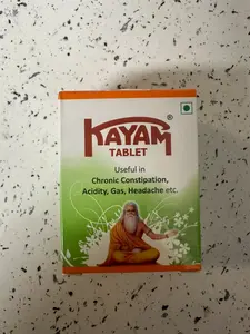 3 Pack Kayam Churan Ayirvedic Tablets Constipation Acidity, 30 ct Each