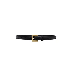 ANINE BING Nicola Belt in Black With Gold