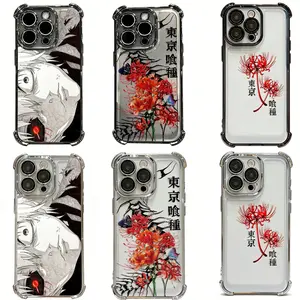 Tokyo Ghoul Japanese Anime Samsung S21 S22 S23 S24 S25 iPhone 17/16/15/14/13/12/11 case Trendy Soft Transparent Anti Drop Cover valentine christmas birthday halloween four-corner airbag