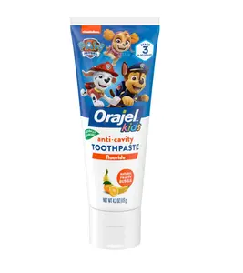Orajel Kids Paw Patrol Anti-Cavity Fluoride Toothpaste, Natural Fruity Bubble Flavor, 4.2oz Tube