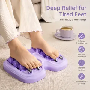 1 Count, Foot Massager with Rolling Magnetic Beads, Cat Paw Shaped Raised Nubs, Rounded Corner Design for Daily Plantar Relaxation