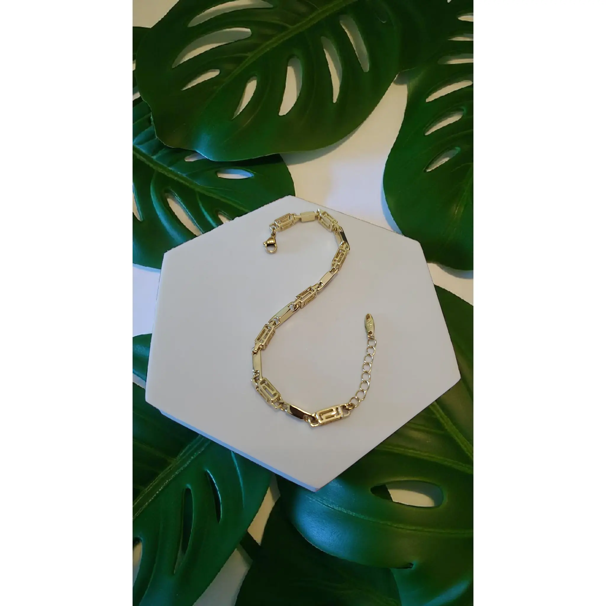 19cm Greek Key Bracelet for Men