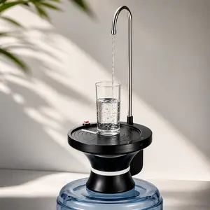 Hands-Free Automatic Water Dispenser Pump - Cup Induction Design, Dual Desk & Bucket Use, Large Tray Compatible with All Water Jugs, Cups, Kettles