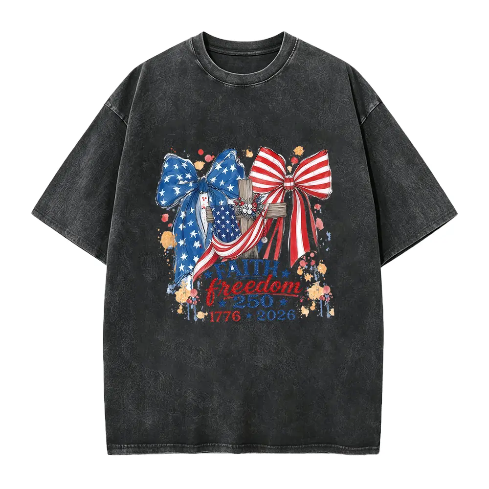 Faith Freedom Shirt: USA Independence Day T-shirt, Christian 4th Of July Gift Tee,  American Flag Tees, 250th Patriotic Sweatshirt