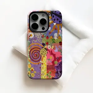 Retro Whimsy Artistic Collage Phone Cases,Ladybug,Flowers,Hearts,Stars,Suitable for IPhone17 11 12 13 14 15 16 Pro Max Air Plus