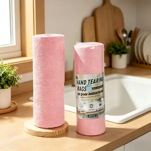 Disposable Kitchen Dishcloth Roll – Tearable Multipurpose Cleaning Towel, Absorbent & Oil-Proof, Dry Wet Dual Use, Lasts a Full Week