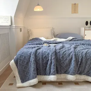 BoveLink Double Layer Faux Fur Blanket - Cozy & Soft Cooling Bedcover for Comfortable Sleep