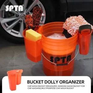 SPTA Bucket Dolly Organizer ,Car Wash Organizer - External Hanging Barrel and Multipurpose Hanging Organizer Attachment for Home, Garden, Camping, Fishing Tools, Universal Fit