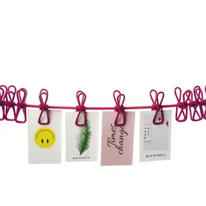 Windproof Clothes Line, 1 Count Portable 12 Clips Anti-slip Laundry Clothes Drying Line, Outdoor Camping Travel Home Clothes Hanger Line, Clothesline