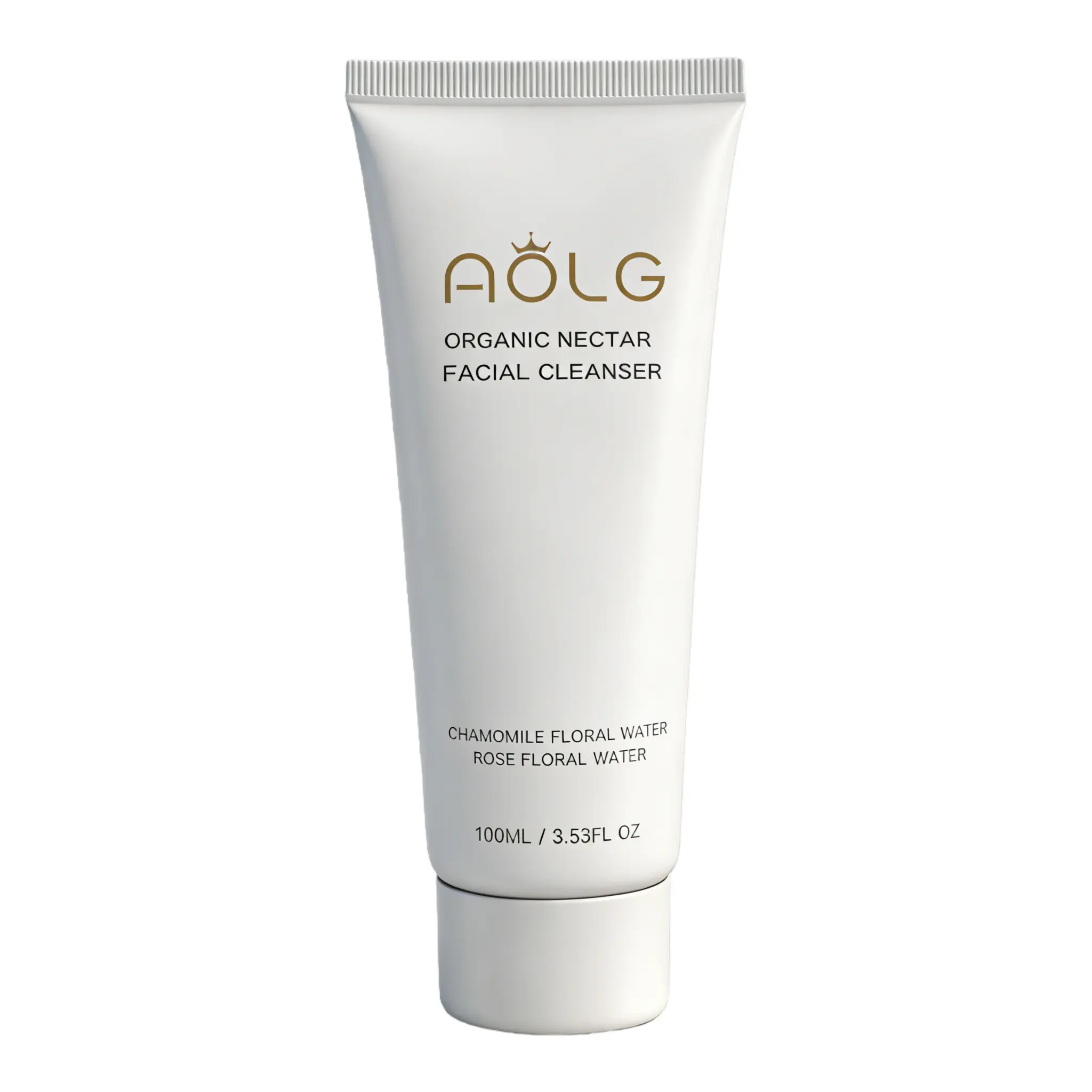 AOLG Foaming Gel Face Cleanser with Organic Honey, Green Tea & Chamomile - Hydration Boost for Sensitive Adults, Plant-Based, Fragrance-Free Daily Wash, 100ml (3.38 fl oz)
