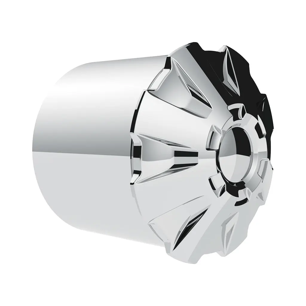 Universal Triple Chrome Plating Rear Axle Covers Kit - 2 Removable Stylish Caps, 33MM Thread-On Nut Covers (Single Hub), Caps + Cover, Removeable Stylish Cap